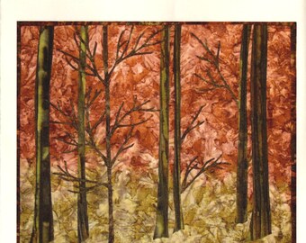 Thru the Woods * Raw Edge Applique Wall Hanging Pattern* By: Edyta Sitar - Laundry Basket Quilts