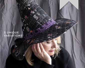 The Spellbound Hat *A Quilted Witch Hat Sewing Pattern - 3 Variations*  From: Melissa Mortenson