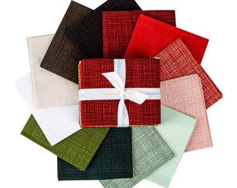 Texture - Christmas *Fat Quarter Bundle - 12 Pieces*  By Sandy Gervais for Riley Blake