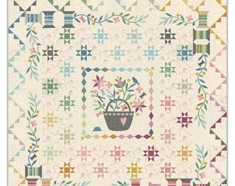 Sewing Basket  *Machine Pieced and Applique Quilt Pattern*   By: Edyta Sitar - Laundry Basket Quilts  LBQ-1643-P