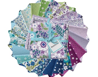 Seaside Garden *Fat Quarter Bundle - 21 Pieces*  By Shelley Cavanna For Benartex