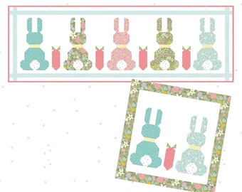 Sweet Spring Bunny *Table Runner & Pillow Pattern* By: Beverly McCullough of Flamingo Toes