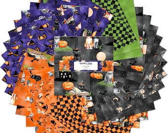 Spooky Tails *Halloween Theme Layer Cake (10x10) - 42 Pieces* From: Wilmington Fabrics