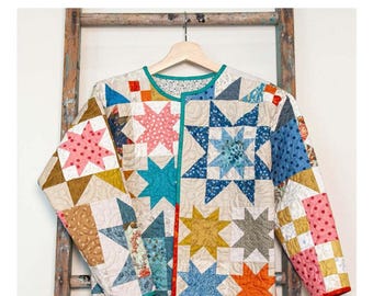 Beachcomber Jacket *Sewing Pattern-NOTE: this is not a sewing pattern for a jacket but a pieced quilt block pattern* By Laundry Basket Quilt