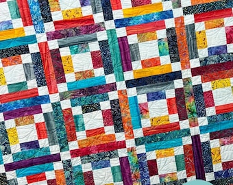 Scrap Box  * Jelly Roll Friendly Pieced Quilt Pattern * By: The Tipsy Needle  TTN-1