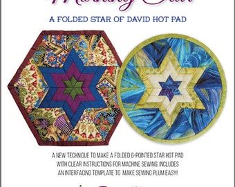 Morning Star Hot Pad *Folded Star of David Hot Pad - Sewing Pattern + 1 Interfacing* From: PlumEasy Patterns