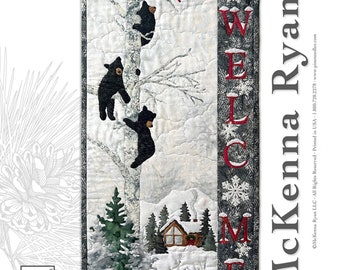 Bear Foot Lodge *Quilted Applique Wall Hanging Pattern* By:  McKenna Ryan