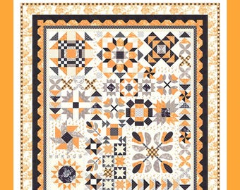 Halloween Figs Sampler *Pieced & Applique Quilt Pattern - A 12 Month BOM - Complete Pattern *  By:  Joanna Figueroa - Fig Tree and Co.
