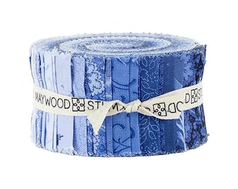 Blue Belle- Jelly Roll/2.5in Strips - 40 Pieces  By: Maywood Studios ST-MASBLBE