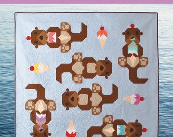 Cool Treats- An Otter Quilt *Quilt Pattern* From: Art East Quilting Co.