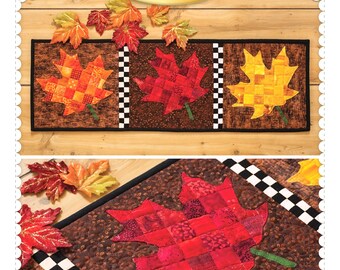 Patchwork Accent Runner "Leaves" **November** *Sewing Pattern*  By: Jennifer Bosworth - Shabby Fabrics