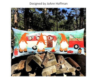 Gnome is Where You Park It  *Applique Bench Pillow & Table Runner Sewing Pattern*   By: JoAnn Hoffman