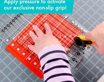 Stripology Squared Mini *Acrylic - Non Slip * By: Erla Gudrun for Creative Grids Rulers - CGRGE3