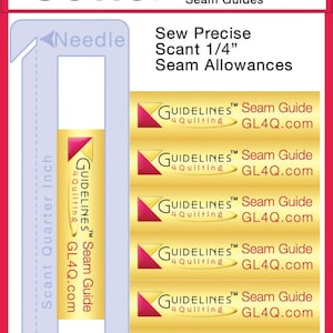 Seam Guide Setter * Sew Precise Scant 1/4 inch Seam* Removable Seam Guide From: Guidelines 4 Quilting