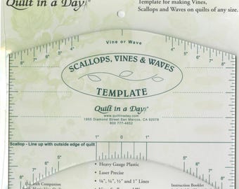 Scallops, Vines & Waves *Acrylic Template/Ruler for a Fancy Border* From: Quilt in a Day