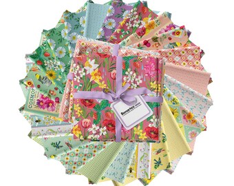 A Wildflower Heart *Fat Quarter Bundle - 22 Pieces*  By Katie Daisy For Benartex
