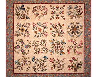 Sweet Sixteen *Pieced & Applique Quilt Pattern* By: Edyta Sitar - Laundry Basket Quilts