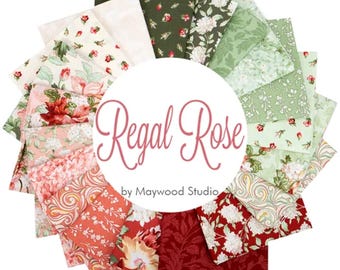 Regal Rose - Fat Quarter Bundle (19 Pieces) By: Maywood Studios FQ-MASRERO