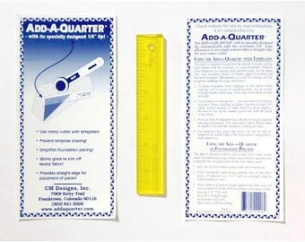 Add A-Quarter Ruler *A "Must Have" For Foundation Paper Piecing! * From: CM Designs