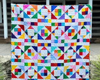 Derailed    *A Pieced Quilt Pattern - Fat Quarter Friendly * By: My Beste Quilt Co.