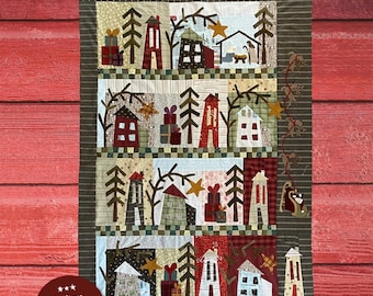 Merry Side of the Street - Applique TEMPLATES ONLY for **Seasonal Craziness**Applique & Pieced Quilt Patterns*By Janet Nesbitt of One Sister