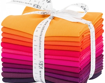 Kona Cotton Solids  "Birds of Paradise" Palette -  12pcs, 3.00 yards  By: Robert Kaufman