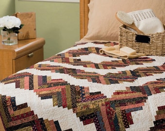 Country Roads * Pieced Log Cabin Quilt Pattern *  By: Doug Leko of Antler Quilt Design