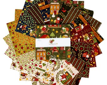 Up On The Housetop - Layer Cake (10" x 10") By: Teresa Kogut For Riley Blake