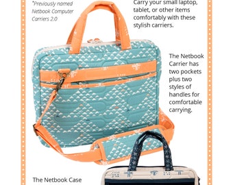 Netbook Computer Carriers 2.0 *Sewing Pattern - Small Laptop or Tablet Carry Bag* From: by Annie