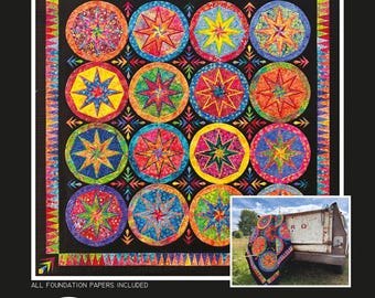 Fantasia *Foundation Paper Piecing Quilt Pattern* By: Jacqueline De Jonge of BeColorful