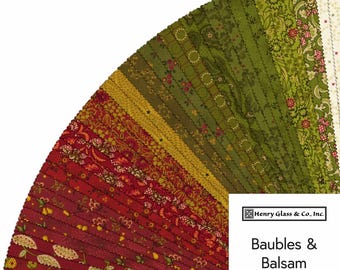 Baubles & Balsam - Jelly Roll/Strips - 42 Pieces By: Kim Diehl for Henry Glass and Co.