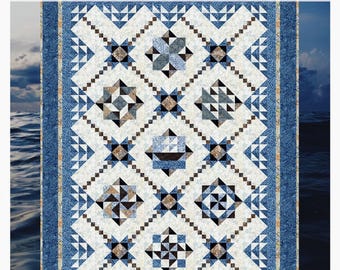 Rough Waters * Pieced Quilt Pattern * By: Material Girlfriends