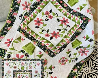 The Potting Shed *Pieced & Applique Quilt Pattern*     By: Jill Finley of Jillily Studio #2392