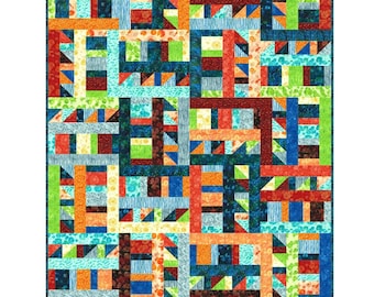 All In One *Pieced Quilt Pattern - Fat Quarter Friendly* By: Susan Claire of Gourmet Quilter
