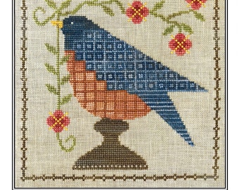 Bluebird Garden *Counted Cross Stitch Pattern* By: Karina Hittle  Of Artful Offerings