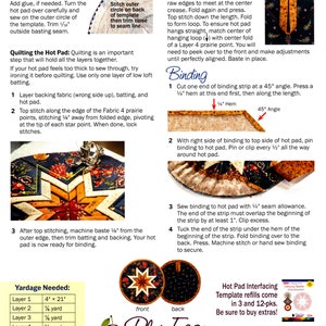 Folded Star Hot Pad - Round *8in Hot Pad Pattern + 1 Interfacing* From ...