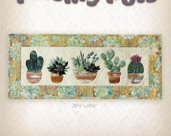 Prickly Pots *Quilted Applique Wall Hanging Pattern* By:  McKenna Ryan