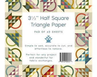 Half Square Triangle Papers - 3.5" Finished - Works with Layer Cakes-*40 Sheets* From: Laundry Basket Quilts  LBQ-0531-X