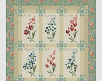 Harmony  *Pieced & Applique Quilt Pattern*     By: Edyta Sitar - Laundry Basket Quilts  LBQ-0690-P