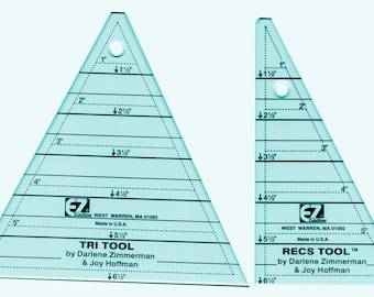 Tri-Recs Triangle Rulers (AKA Tri Tool)  *Acrylic* From: Simpli-EZ Quilting