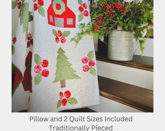 Christmas on the Farm *Quilt and Pillow Pattern*  By: Julia Tiedemann of Easy Piecy Quilts