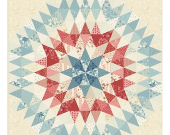 Liberty Star *Pieced Quilt Pattern*  By: Edyta Sitar - Laundry Basket Quilts  LBQ-1249-P