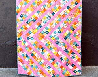 The Erica Quilt *Fat Quarter & Scrap Friendly - Pieced Quilt Pattern* By: Erica Jackman of Kitchen Table Quilting
