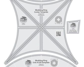 Wedding Ring Templates CGRDWR *Acrylic* By: Judy Niemeyer of Quiltworx For Creative Grids