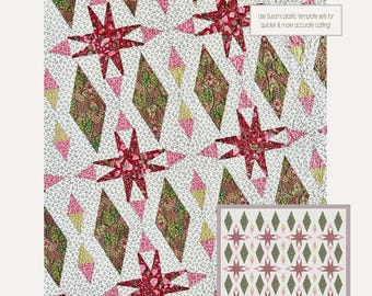 Dazzling Diamonds * Pieced Quilt Pattern *  By: Susan R Marth of Suzn Quilts  #337