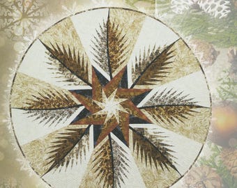 Prickly Pinecone  - 62" Round Tree Skirt*Foundation Paper Piecing Pattern* By: Judy Niemeyer Quilting- Quiltworx