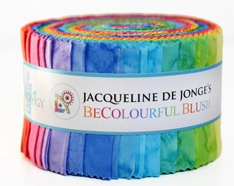 BeColourful - Blush  * Batik Strips *Jelly Roll - 26 Pieces* From: Anthology