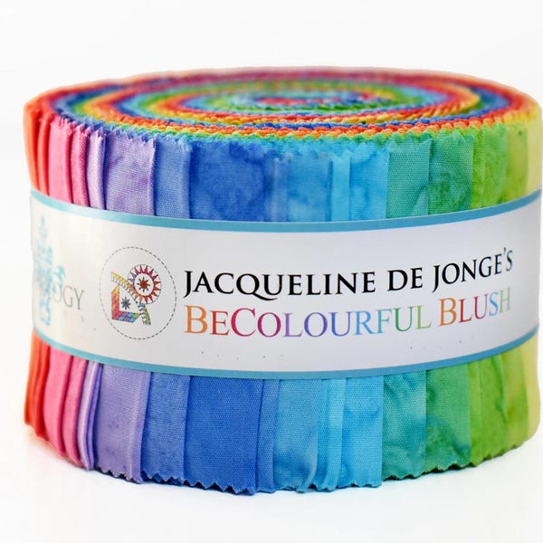 BeColourful - Blush  * Batik Strips *Jelly Roll - 26 Pieces* From: Anthology