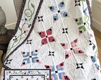 Starlight Garden *Pieced & Applique Quilt Pattern*     By: Jill Finley of Jillily Studio #2510