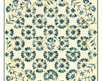 Dresden Bloom *Pieced & Appliqué Quilt Pattern*   By: Edyta Sitar - Laundry Basket Quilts   LBQ-0420-P